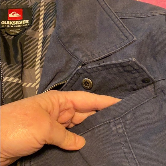 Boys Quicksilver navy twill jacket - Picture 8 of 9